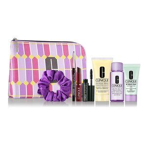 Clinique Dramatically Different Lotion Skincare & Makeup Bundle 6 Products + Bag